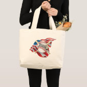 Amerikaanse vlag Baseball Grote Tote Bag (Voorkant (product))