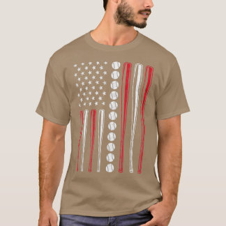Amerikaanse vlag  Baseball Mannen Koys Gift T-shirt