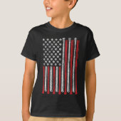 Amerikaanse vlag Baseball Team Funny Boy T-shirt (Voorkant)