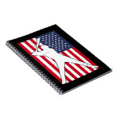 Amerikaanse vlag Baseball Team Gift Notitieboek (Rechterzijde)