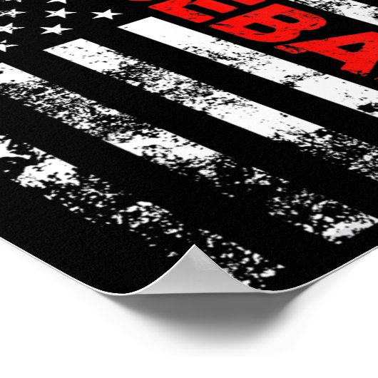 Amerikaanse vlag Baseball Team Gift Poster (Hoek)