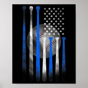Amerikaanse vlag Baseball Vlag pa mam Kind Poster