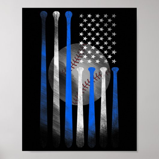 Amerikaanse vlag  Baseball Vlag pa mam Kind Poster (Voorkant)