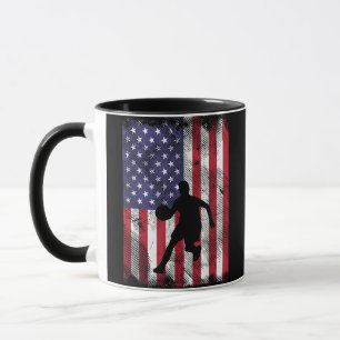 Amerikaanse vlag Basketbal Patriottische Baller Mok
