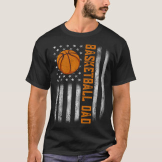 Amerikaanse vlag basketbal vlag vader's t-shirt