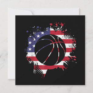 Amerikaanse Vlag Basketballer Kaart