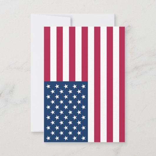 Amerikaanse vlag bedankkaart (Achterkant)