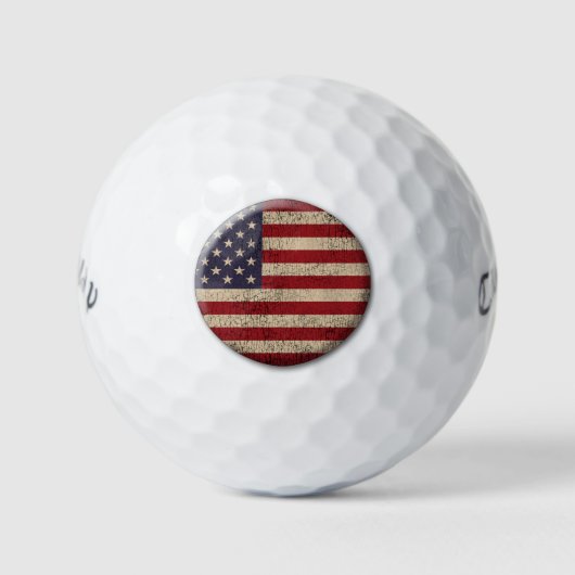 Amerikaanse Vlag Bedrukte Ontwerp Golfballen (Voorkant)