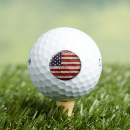Amerikaanse Vlag Bedrukte Ontwerpen Golfballen (Insitu Shirt)