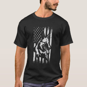 Amerikaanse vlag Belgische malinois voor honden T-shirt