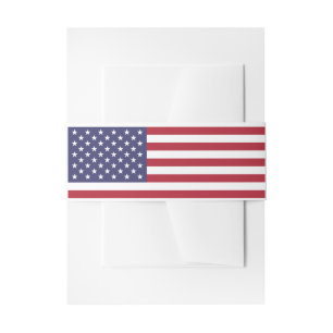 Amerikaanse vlag Belly Bands Uitnodigingen Wikkel