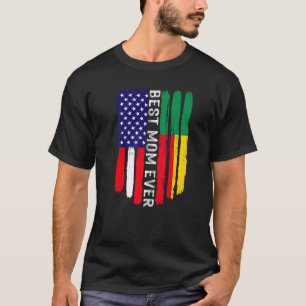 Amerikaanse vlag & Benin vlag beste moeder ooit fa T-shirt
