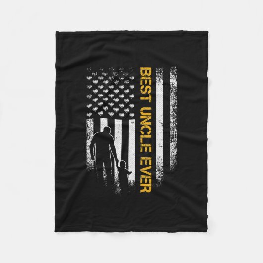 Amerikaanse vlag Best oom Ever Funny Fleece Deken (Voorkant)