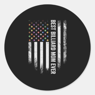 Amerikaanse vlag Best Pool Billiard Snooke Ronde Sticker