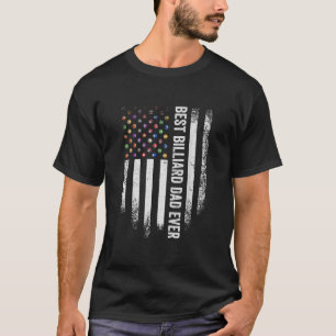 Amerikaanse vlag Best Pool Billiard Snooke T-shirt
