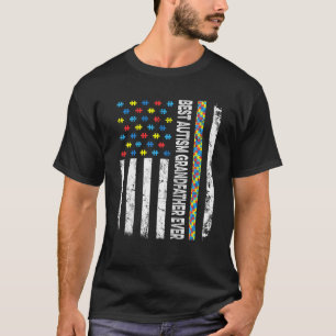 Amerikaanse Vlag Beste Autisme Opa Ooit Autisme T-shirt