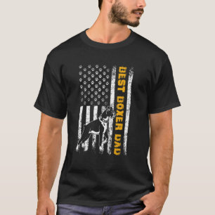 Amerikaanse vlag Beste boxer vader ooit hond pap T-shirt