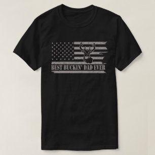 Amerikaanse vlag Beste Buckin papa ooit jachtvader T-shirt