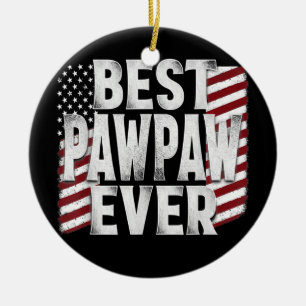  - amerikaanse vlag beste pawpaw ooit cadeau voor keramisch ornament