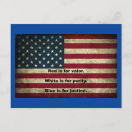 Amerikaanse Vlag - Betekenis van Kleuren Briefkaart