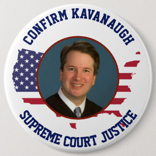 Amerikaanse vlag Bevestiging rechter Kavanaugh Ronde Button 6,0 Cm