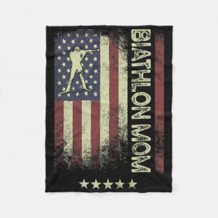 Amerikaanse vlag - Biathlon Mom 1 Fleece Deken