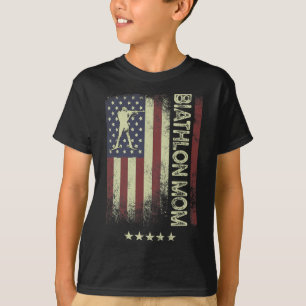 Amerikaanse vlag - Biathlon Mom 1 T-shirt
