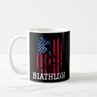 Amerikaanse vlag biatlon koffiemok