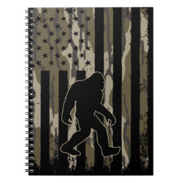 Amerikaanse vlag Bigfoot Bottom Land Camo Notitieboek