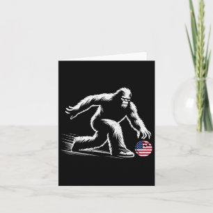 Amerikaanse vlag Bigfoot Bowling Bowler Kaart