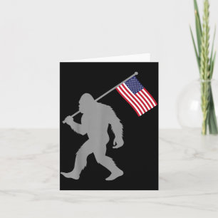 Amerikaanse Vlag Bigfoot Rood Wit Blauw Patriottis Kaart