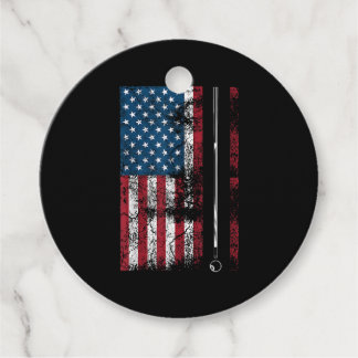 Amerikaanse vlag Billiard Stick Cute Table Game Fu Bedankjes Labels