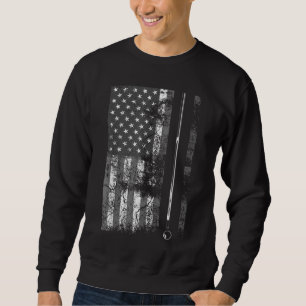 Amerikaanse vlag Billiard Stick Cute Table Game Fu Trui