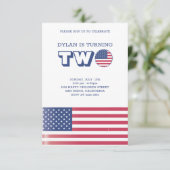 Amerikaanse vlag Birthday Kaart (Staand voorkant)