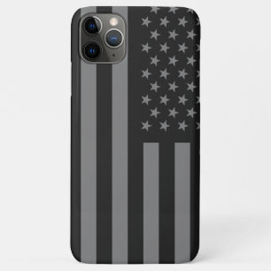 Amerikaanse vlag Black Gray iPhone 11 Pro Max Hoesje