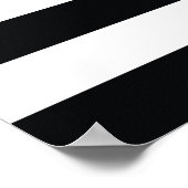 Amerikaanse vlag Black White Poster (Hoek)