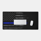 Amerikaanse vlag Blauwe lijn eerste responder Bureaumat (Keyboard & Muis)