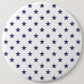 Amerikaanse vlag Blauwe sterren op wit Ronde Button 6,0 Cm