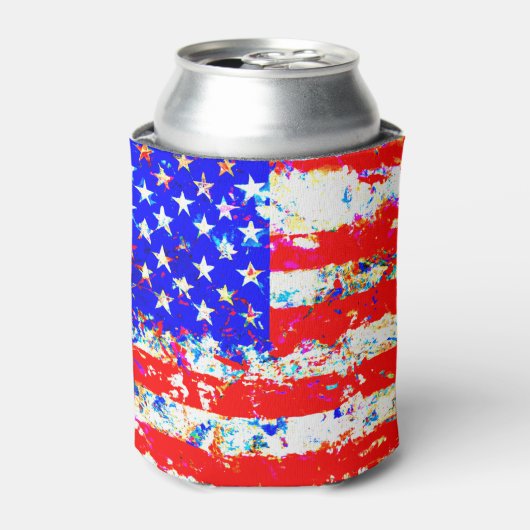 Amerikaanse vlag blikjeskoeler (Blikje Voorkant)