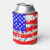 Amerikaanse vlag blikjeskoeler (Blikje Achterkant)