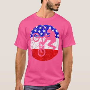Amerikaanse vlag BMX fietser T-shirt