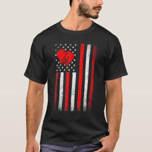 Amerikaanse vlag  Boksen Vlag Papa Mam Funny T-shirt
