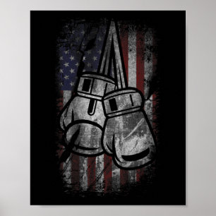 Amerikaanse Vlag Boksshirt Voor Mannen Vrouwen Vie Poster