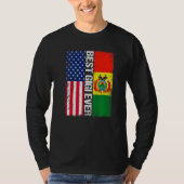 Amerikaanse vlag & Bolivia vlag beste Gigi ooit fa T-shirt (Voorkant)