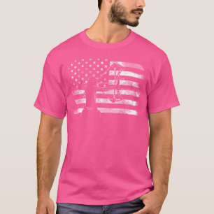 Amerikaanse Vlag Boogschutter Meisje Boogschieten T-shirt