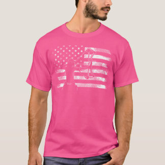 Amerikaanse Vlag Boogschutter Meisje Boogschieten  T-shirt