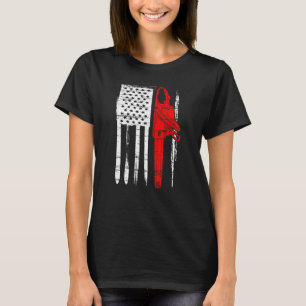 Amerikaanse Vlag Boomverzorger Kettingzaag Houthak T-shirt