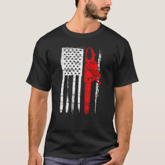 Amerikaanse Vlag Boomverzorger Kettingzaag Houthak T-shirt