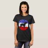 Amerikaanse vlag Boston Terrier Dog T-shirt (Voorkant volledig)