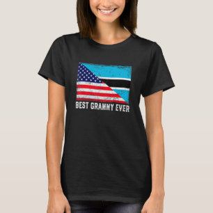 Amerikaanse vlag Botswana Flag Best Granny Ever Pa T-shirt